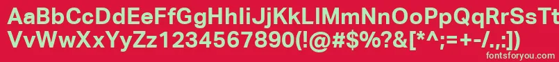 AktivgroteskcorpBold Font – Green Fonts on Red Background