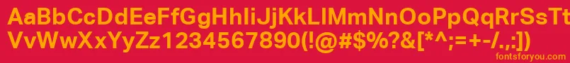 AktivgroteskcorpBold Font – Orange Fonts on Red Background
