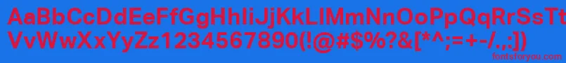 AktivgroteskcorpBold Font – Red Fonts on Blue Background