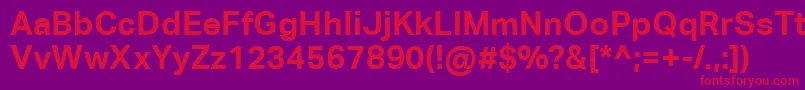 AktivgroteskcorpBold Font – Red Fonts on Purple Background