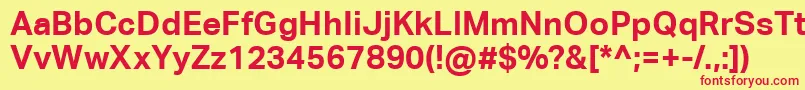 AktivgroteskcorpBold Font – Red Fonts on Yellow Background