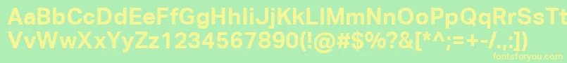 AktivgroteskcorpBold Font – Yellow Fonts on Green Background