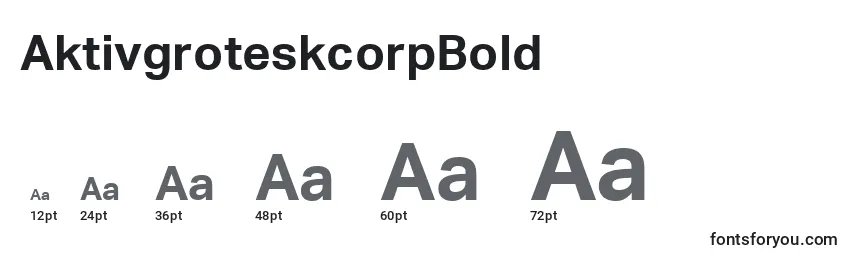 AktivgroteskcorpBold-fontin koot