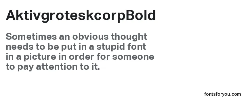 AktivgroteskcorpBold Font