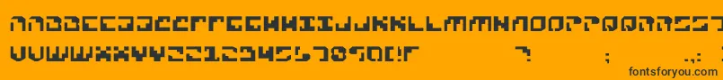 Xenophobia Font – Black Fonts on Orange Background