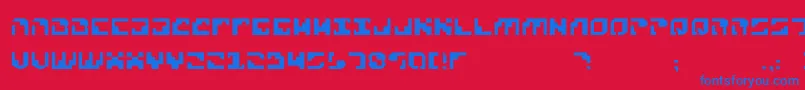 フォントXenophobia – 赤い背景に青い文字