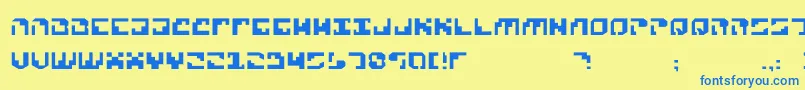 Xenophobia Font – Blue Fonts on Yellow Background