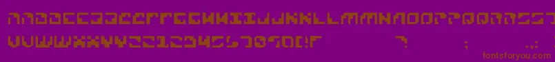 Xenophobia-fontti – ruskeat fontit violetilla taustalla