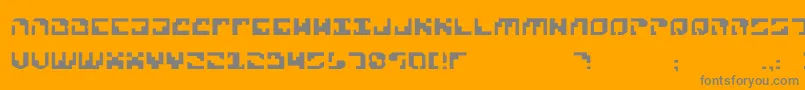 Xenophobia Font – Gray Fonts on Orange Background