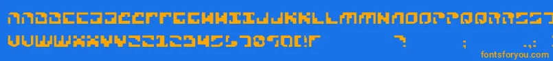 Xenophobia Font – Orange Fonts on Blue Background