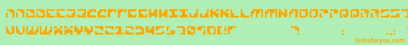 Xenophobia Font – Orange Fonts on Green Background