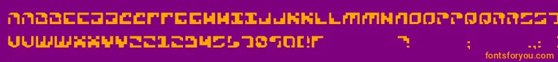 Xenophobia Font – Orange Fonts on Purple Background