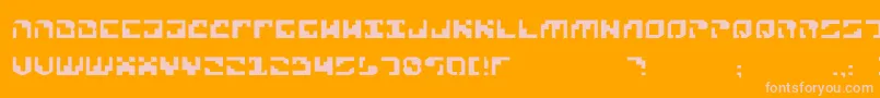 Xenophobia Font – Pink Fonts on Orange Background