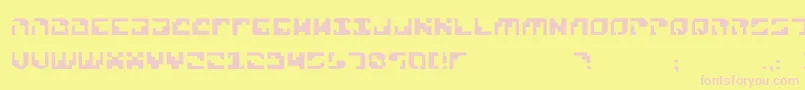 Xenophobia Font – Pink Fonts on Yellow Background