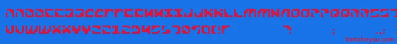 Xenophobia Font – Red Fonts on Blue Background