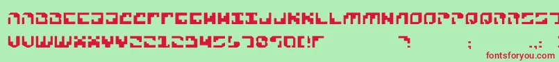 Xenophobia Font – Red Fonts on Green Background