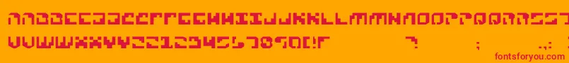 Xenophobia Font – Red Fonts on Orange Background