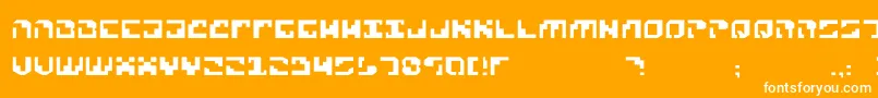 Xenophobia Font – White Fonts on Orange Background