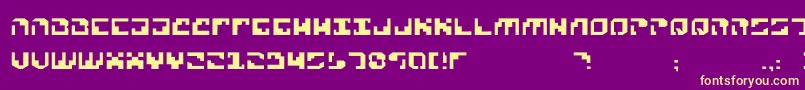 Xenophobia Font – Yellow Fonts on Purple Background