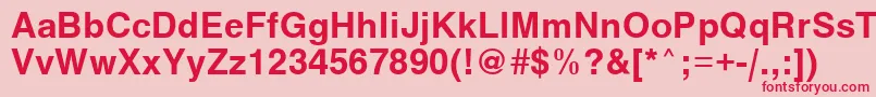 Vantabold Font – Red Fonts on Pink Background