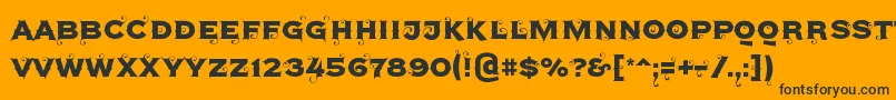 Agreloy Font – Black Fonts on Orange Background