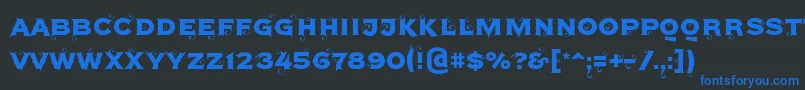 Agreloy Font – Blue Fonts on Black Background