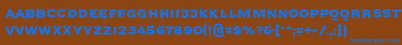 Шрифт Agreloy – синие шрифты на коричневом фоне