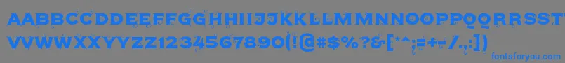 フォントAgreloy – 灰色の背景に青い文字