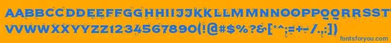 Agreloy Font – Blue Fonts on Orange Background