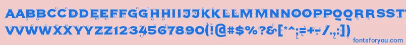 Agreloy Font – Blue Fonts on Pink Background