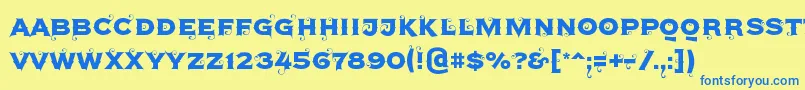 Agreloy Font – Blue Fonts on Yellow Background