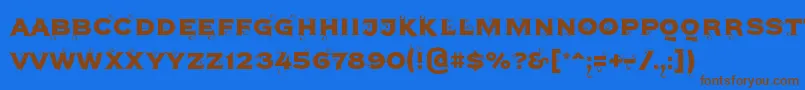 Agreloy Font – Brown Fonts on Blue Background
