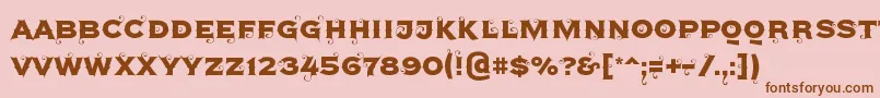 Agreloy Font – Brown Fonts on Pink Background
