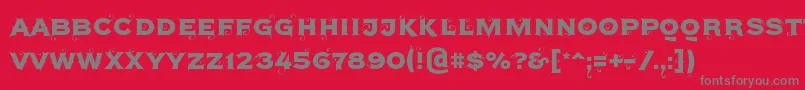 Agreloy Font – Gray Fonts on Red Background