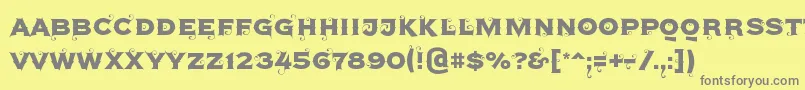 Agreloy Font – Gray Fonts on Yellow Background