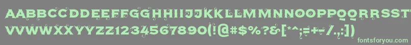 Agreloy Font – Green Fonts on Gray Background