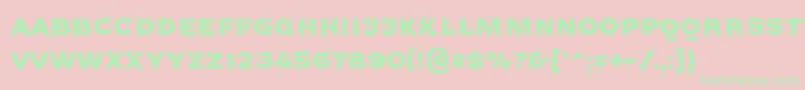 Agreloy Font – Green Fonts on Pink Background