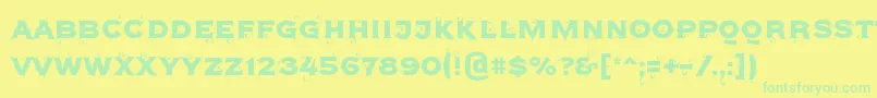 Agreloy Font – Green Fonts on Yellow Background