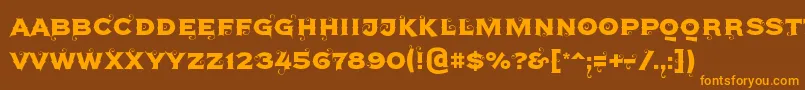 Agreloy Font – Orange Fonts on Brown Background
