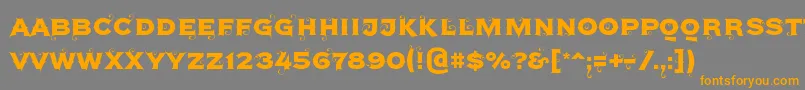 Agreloy-fontti – oranssit fontit harmaalla taustalla