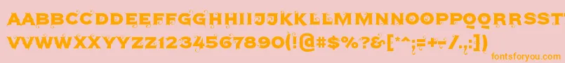 Agreloy Font – Orange Fonts on Pink Background