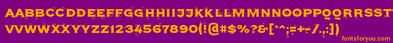 Agreloy Font – Orange Fonts on Purple Background