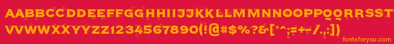 Agreloy Font – Orange Fonts on Red Background
