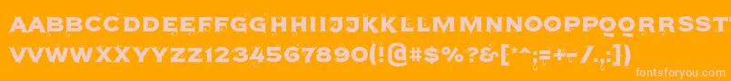 Agreloy Font – Pink Fonts on Orange Background