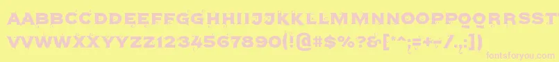 Agreloy Font – Pink Fonts on Yellow Background