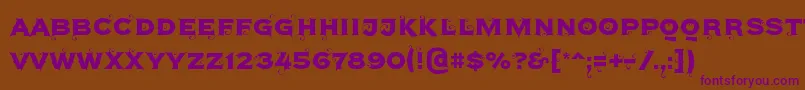 Agreloy Font – Purple Fonts on Brown Background