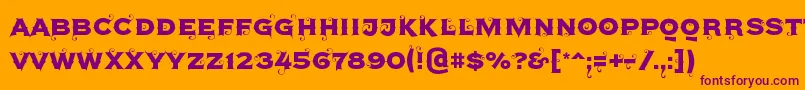 Agreloy Font – Purple Fonts on Orange Background