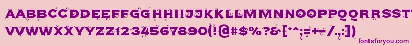 Agreloy Font – Purple Fonts on Pink Background