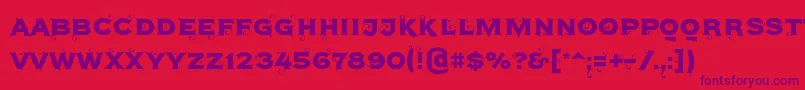 フォントAgreloy – 赤い背景に紫のフォント