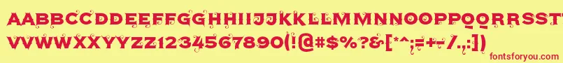 Agreloy Font – Red Fonts on Yellow Background